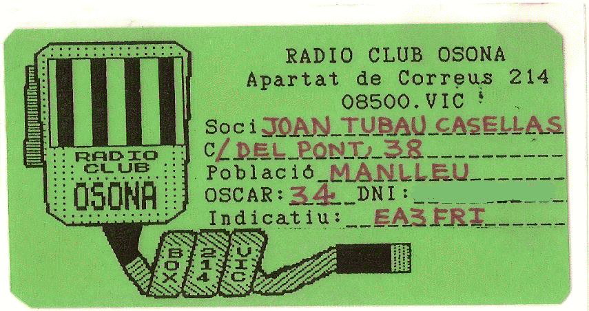 Carnet Ràdio Club Osona
