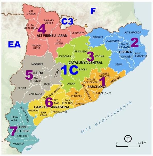 Mapa prefixos Catalunya