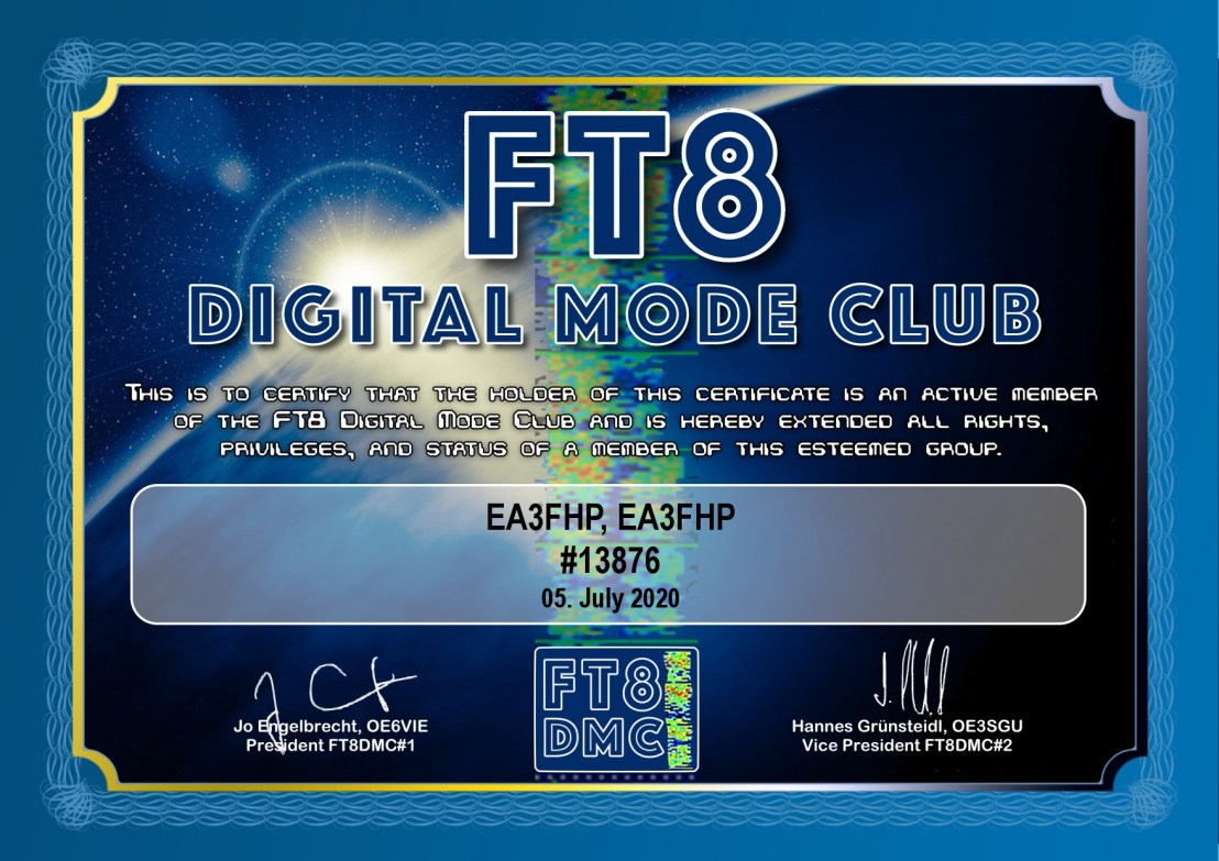 EA3FHP - Member FT8DMC #13876