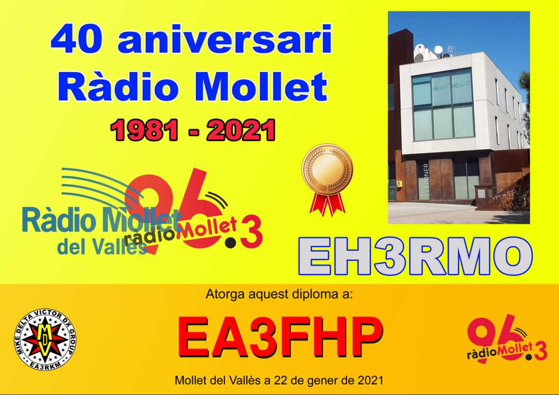 EH3RMO (40è aniversari de Ràdio Mollet)
